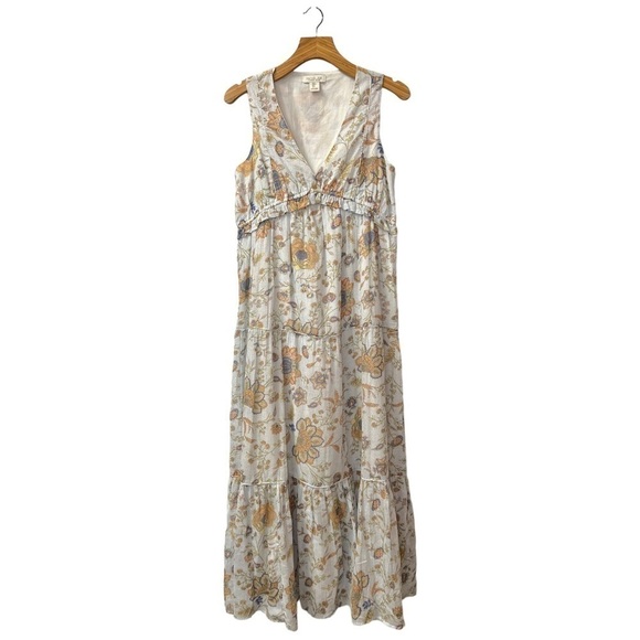 Rachel Zoe Sleeveless Floral Tiered Empire Waist Maxi Dress Size S - Picture 1 of 7